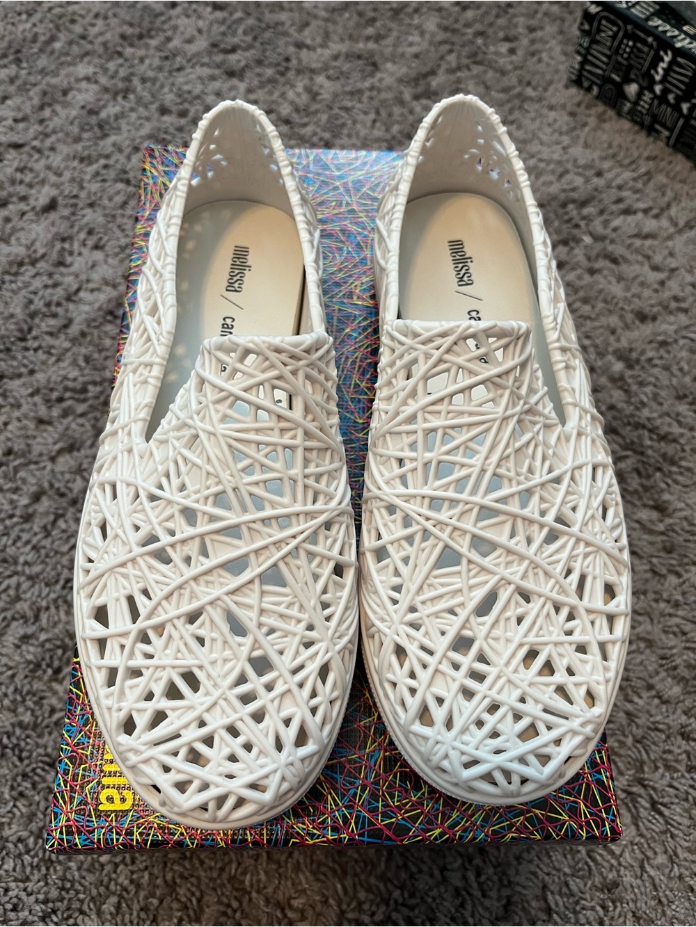 Womens White Melissa Campana Sneaker - Size 7